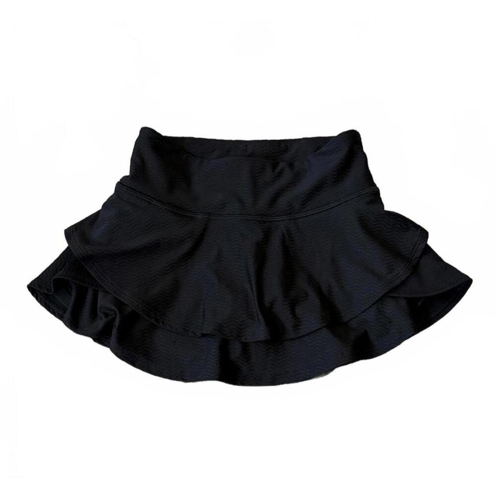 Athleta Girls Black Serve Ruffle Skort - Size XS (6)